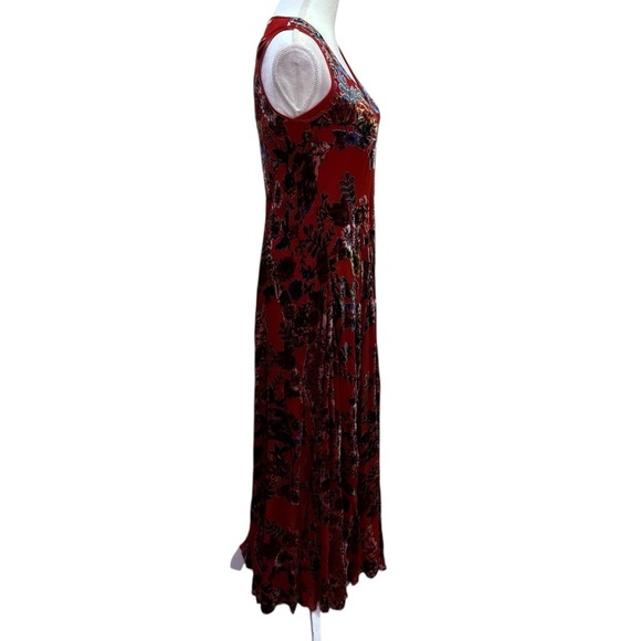 Johnny Was Bias Dress Bobcat Forest Silk Blend Red Floral Maxi SZ XS $575 NWT - Picture 14 of 16